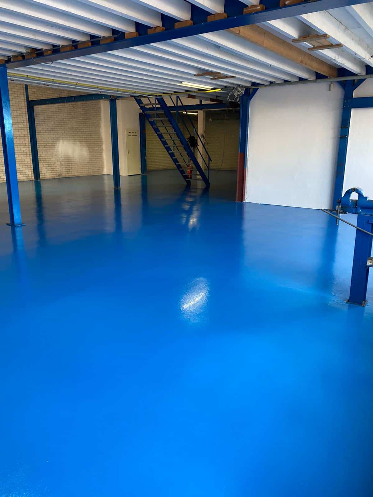 Blauwe RAL-5015 epoxyvloer coatingvloer